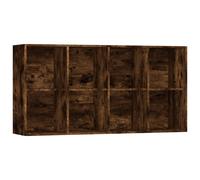 (Smoked oak) vidaXL Book Cabinet/TV Cabinet Engineered Wood Highboard Cupboard Bookshelf