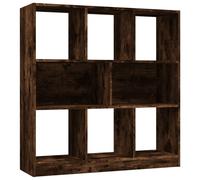 Vidaxl Book Cabinet Smoked Oak 97.5X29.5X100 Cm Engineered Wood