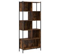 vidaXL Bookcase Smoked Oak 72X28X172 Cm Engineered Wood, Brown