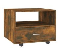 vidaXL Coffee Table Smoked Oak 55x55x40 cm Engineered Wood UK HOT