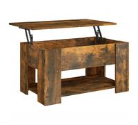vidaXL Coffee Table Smoked Oak 79x49x41 cm Engineered Wood