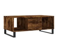 Coffee Table Smoked Oak 90x50x36.5cm Engineered Wood Metal Legs Storage compact