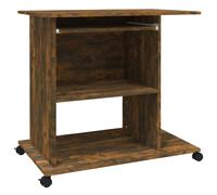 (smoked oak) vidaXL Computer Desk Chipboard PC Laptop Table Desk Workstation Multi Colours