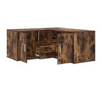 (smoked oak) vidaXL Corner Cabinet Corner Shelf Unit Bookcase Engineered Wood
