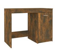 (smoked oak) vidaXL Desk Home Office Study Desk Writing Desk Computer Table Engineered Wood