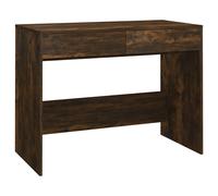 vidaXL Desk Smoked Oak 101x50x76.5 cm Engineered Wood, Brown