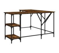 (smoked oak) vidaXL Desk Office Desk Computer Table Study Writing Table Engineered Wood