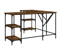 (smoked oak) vidaXL Desk Office Desk Computer Table Study Writing Table Engineered Wood