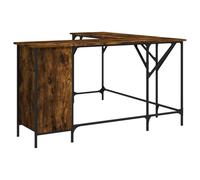 (smoked oak) vidaXL Desk Office Desk Computer Table Study Writing Table Engineered Wood