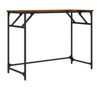 (smoked oak) vidaXL Desk Office Desk Writing Desk Engineered Wood and Powder-coated Steel