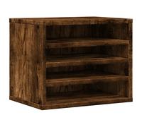 vidaXL Desk Organiser - Smoked Oak Engineered Wood - Ample Storage 36x26x29.5 cm for Office/Living Room