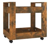 (Smoked oak) vidaXL Desk Trolley Engineered Wood Under Desk Storage Trolley Multi Colours