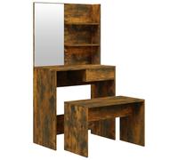 (Smoked oak) vidaXL Dressing Table Set HomeVanity Table Makeup Vanity Desk Cosmetic Table