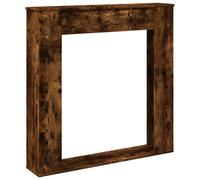 vidaXL Fireplace Surround Smoked Oak 100x20x100 cm Engineered Wood