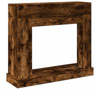 vidaXL Fireplace Surround Smoked Oak 100x30x87.5 cm Engineered Wood