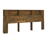 Vidaxl Headboard Cabinet Smoked Oak 220X18.5X104.5 Cm, Brown