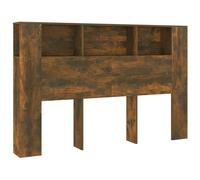 (smoked oak) vidaXL Headboard Cabinet Bedroom Bookcase Bed Headboard Bed Backboard Cabinet