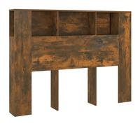 Vidaxl Headboard Cabinet Smoked Oak 140X18.5X104.5 Cm