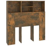 Vidaxl Headboard Cabinet Smoked Oak 100X19X103.5 Cm, Brown