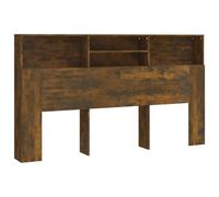 Vidaxl Headboard Cabinet Smoked Oak 180X19X103.5 Cm, Brown