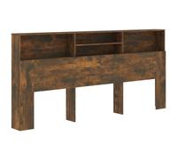 (smoked oak) vidaXL Headboard Cabinet Bedroom Home Indoor Bookcase Backboard Multi Colours
