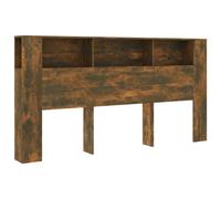 (smoked oak) vidaXL Headboard Cabinet Bookcase Headboard Indoor Furniture Multi Colours