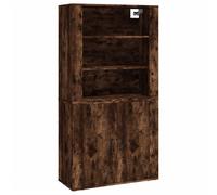 vidaXL Highboard Smoked Oak Engineered Wood, Brown
