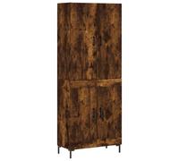 vidaXL 4 Door Smoked Oak Highboard - Size: 180 x 69.5 x 34cm - Brown - Wilko
