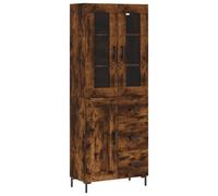 (smoked oak) vidaXL Highboard Sideboard Cupboard Storage Cabinet Black Engineered Wood