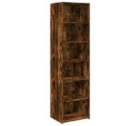 vidaXL Highboard/Sideboard Cabinet Smoked Oak Engineered Wood - Clean, Modern Storage Cupboard - 50x41x185 cm