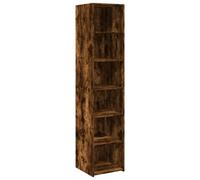 Highboard Smoked Oak 40x41x185 cm Engineered Wood Tall Storage Cabinet Slim Unit