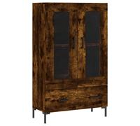 (smoked oak) vidaXL Highboard Sideboard Storage Cabinet Side Cabinet Black Engineered Wood
