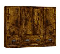 (smoked oak) vidaXL Highboards Storage Cabinet Side Cabinets Cupboard 3 pcs Engineered Wood