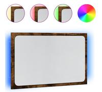 vidaXL LED Bathroom Mirror Sonoma Oak 60x8.5x38 cm Engineered Wood