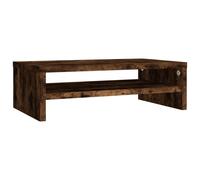 (smoked oak) vidaXL Monitor Stand with a Storage Shelf Chipboard TV Stand Multi Colours