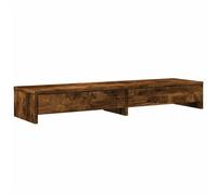 (smoked oak) vidaXL Monitor Stand with Drawers Monitor Riser Display Stand Engineered Wood