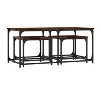 (smoked oak) vidaXL Nesting Coffee Tables Nesting Table End Table 3 pcs Engineered Wood