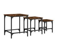 (smoked oak) vidaXL Nesting Coffee Tables Nesting Table Side Table 3 pcs Engineered Wood