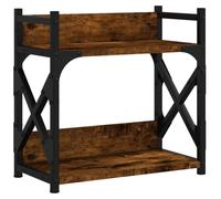 vidaXL Printer Stand 2-Tier Smoked Oak 40x20x40 cm Engineered Wood