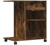 (smoked oak) vidaXL Printer Stand with Wheels Printer Table File Desk Organiser Grey Sonoma