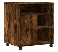 (smoked oak) vidaXL Printer Stand with Wheels Printer Table File Desk Organiser Sonoma Oak
