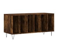 (smoked oak) vidaXL Record Cabinet Record Storage Cabinet Sideboard White Engineered Wood