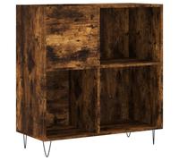 (smoked oak) vidaXL Record Cabinet Record Storage Cabinet Sideboard White Engineered Wood