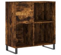 vidaXL Record Cabinet Smoked Oak 84.5X38X89 Cm Engineered Wood, Brown