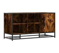 (smoked oak) vidaXL Shoe Bench Brown Oak 100x40x53.5 cm Engineered Wood and Metal bench