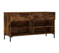 (smoked oak) vidaXL Shoe Bench Shoe Cupboard Shoe Storage Shoe Rack Black Engineered Wood