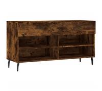 vidaXL Shoe Bench Smoked Oak 102x35x55 cm Engineered Wood UK NEW