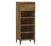 vidaXL Shoe Rack Smoked Oak 40x36x105 cm Engineered Wood NEW