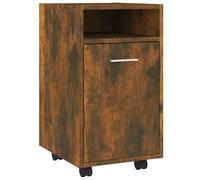 (smoked oak) vidaXL Side Cabinet with Wheels Chipboard Home Rolling Cabinet Multi Colours