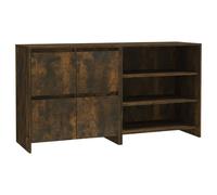 2PC Wooden Sideboard Cabinet Cupboard Unit Storage Furniture w/ Doors & Shelves